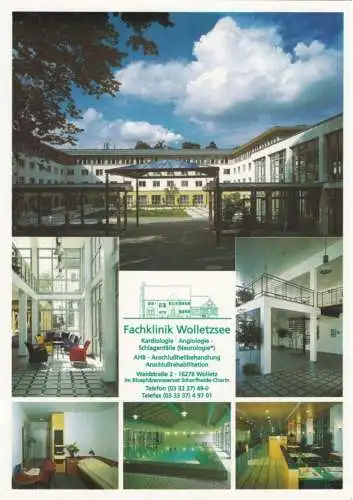 AK, Wolletz Kr. Angermünde, Fachklinik Wolletzsee, sechs Abb., um 1999