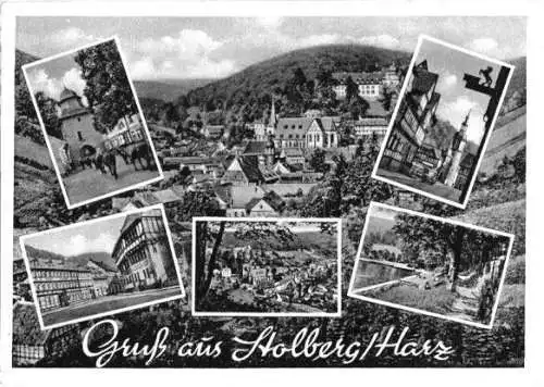 AK, Stolberg Harz, sechs Abb., gestaltet, 1960