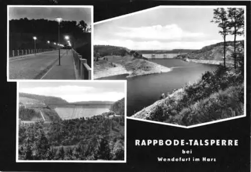 AK, Wendefurt im Harz, Rappbode-Talsperre, drei Abb., gestaltet, 1967