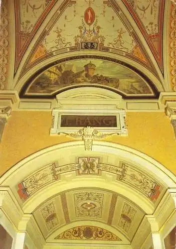 AK, Dresden, Semperoper, Oberes Vestibül, Zwingerseite, um 1988