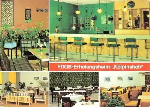 AK, Loddin Kr. Wolgast, OT Kölpinsee, FDGB-Heim "Kölpinshöh", fünf Abb., 1980