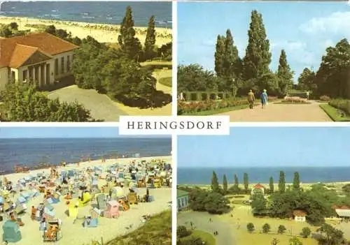 AK, Seebad Heringsdorf Usedom, vier Abb., 1974