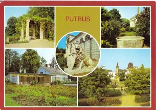 AK, Putbus Rügen, fünf Abb., gestaltet, 1987