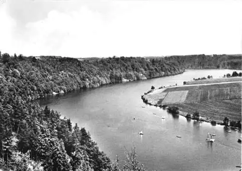 AK, Kriebstein, Blick vom Tanneberg zur Talsperre, 1965