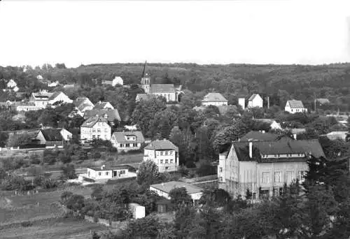 AK, Friedrichsbrunn Harz, Teilansicht mit Kirche, 1976