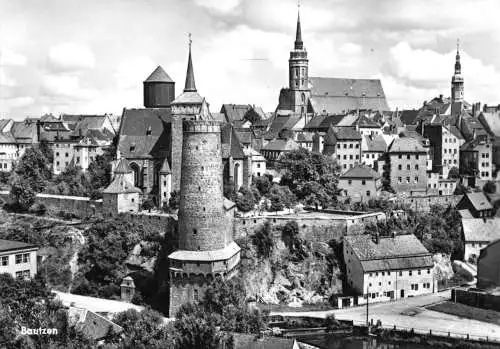 AK, Bautzen, Teilansicht des Stadtpanoramas, 1967