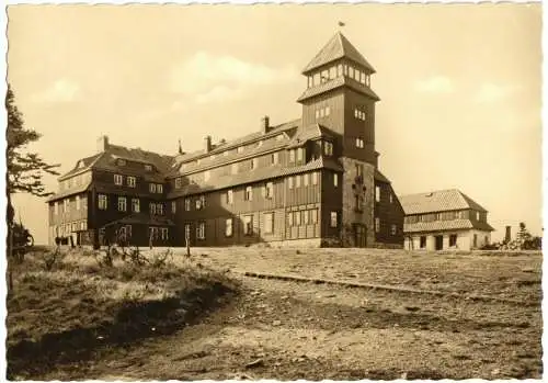 AK, Kurort Oberwiesenthal, Altes Fichtelberghaus, 1959