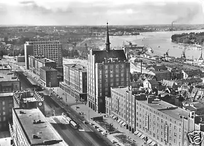 AK, Rostock, Blick in die Lange Str., 1966