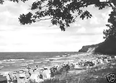 AK, Göhren Rügen, Blick zum Strand, belebt, 1973