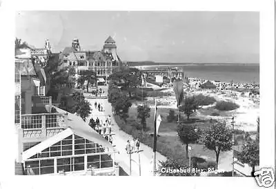 AK, Ostseebad Binz Rügen, Teilansicht, Echtfoto, 1958