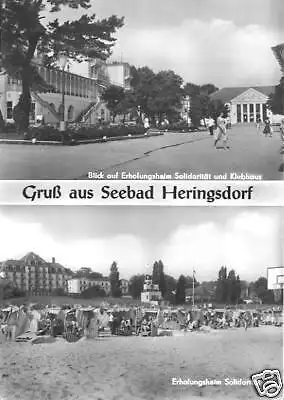 AK, Seebad Heringsdorf Usedom, zwei Abb., 1971