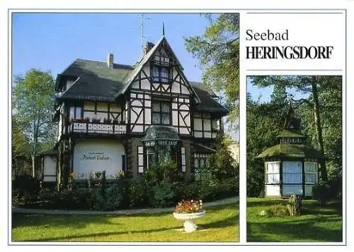 AK, Seebad Heringsdorf, Villa mit Pavillon, ca. 1999