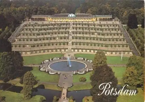 AK, Potsdam, Park von Sanssouci, Luftbild, um 1993