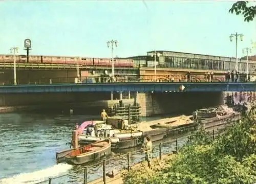 AK, Berlin Mitte, Blick auf Spree u. Jannowitzbrücke