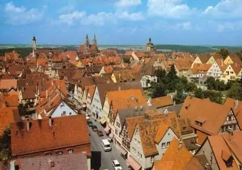 AK, Rothenburg o.d. Tauber, Bl. vom Röderturm, 1988