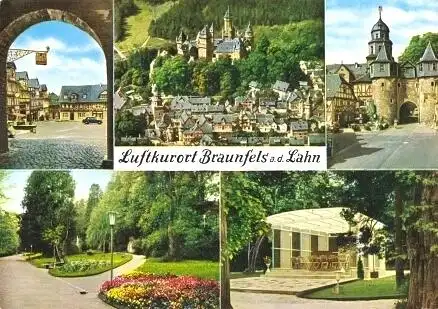 AK, Braunfels Lahn, fünf Abb., ca. 1970