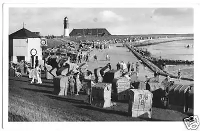 AK, Nordseebad Büsum, Strandansicht, 1956