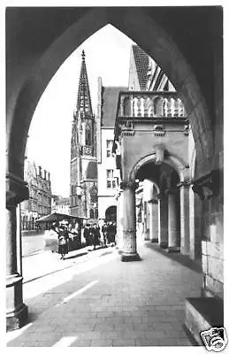 AK, Münster Westf., Prinzipalmarkt, Lambertikirche 1958