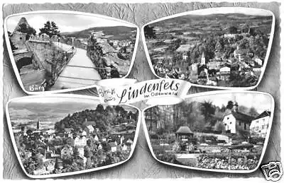 AK, Lindenfels Odw., vier Abb., gestaltet, 1960