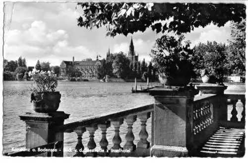 AK, Konstanz Bodensee, Bl. v.d. Seestr. z. Inselhotel