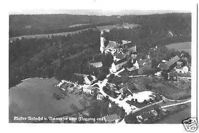 AK, Kloster Andechs, Luftbildansicht, ca. 1938