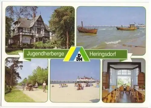 AK, Seebad Heringsdorf, 5 Abb., Jugendherberge, 1995