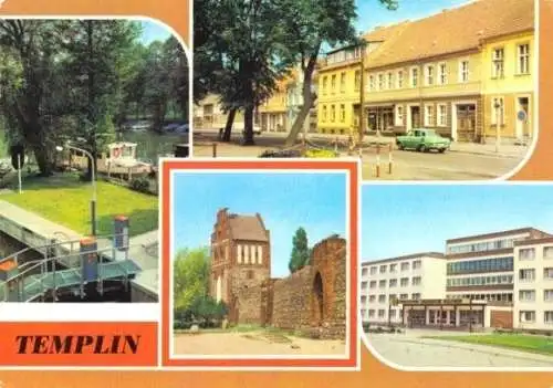 AK, Templin, 4 Abb., u.a. FDGB-Heim "S. Allende", 1984