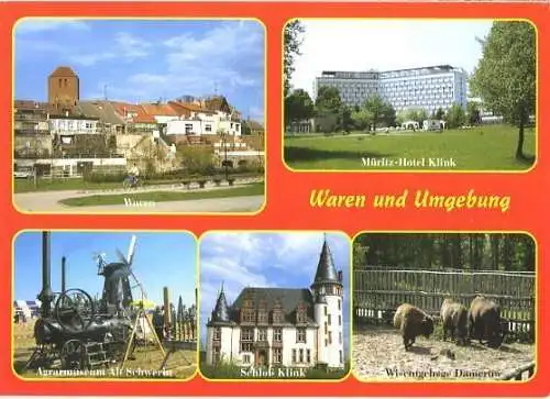 AK, Waren und Umgebung, 5 Abb., 2000