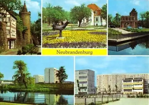 AK, Neubrandenburg, 5 Abb., u.a. Oberschulen, 1976