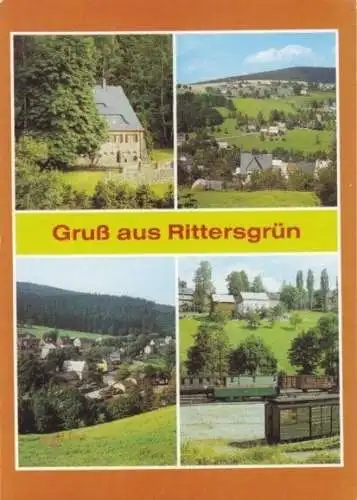 AK, Rittersgrün Kr. Schwarzenberg, vier Abb., 1989