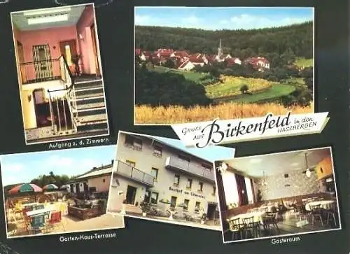 AK, Birkenfeld, "Gasthof am Löwentor", 5 Abb, ca. 1972