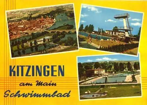 AK, Kitzingen Main, 3 Abb., Freibad, ca. 1972