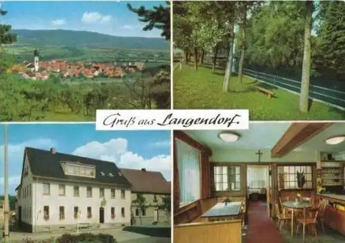 AK, Langendorf, Gasthaus "Leo Endres", vier Abb., um 1980