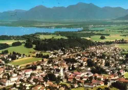 AK, Prien am Chiemsee, Luftbildansicht, 1972