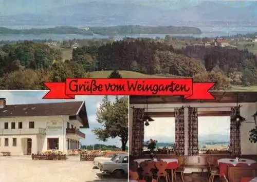 AK, Prien am Chiemsee, Grüße vom Weingarten, um 1972