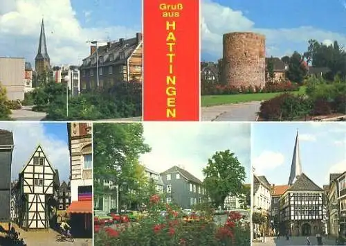 AK, Hattingen, 5 Abb., Teilansichten, ca. 1983