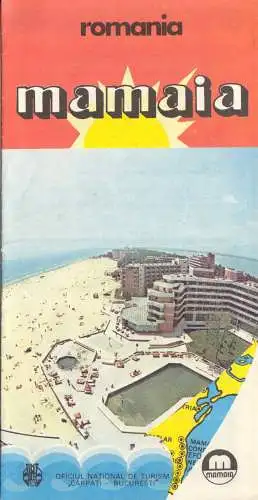 tour. Prospekt, Mamaia, Rumänien, Übersicht der Hotels mit Karte, um 1990