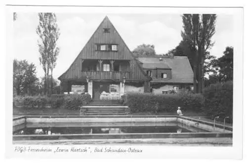 AK, Bad Schandau - Ostrau, FDGB-Ferienheim "Erwin Hartsch", Vers. 2, 1953
