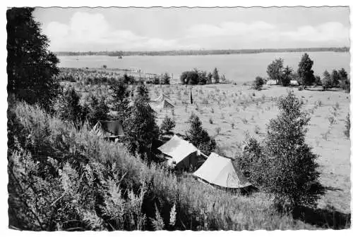 AK, Knappenrode, Zeltplatz am Knappensee, 1959