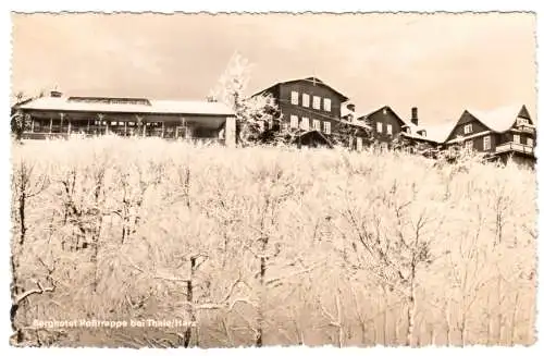 AK, Thale Harz, Berghotel Roßtrappe, Winteransicht, 1961