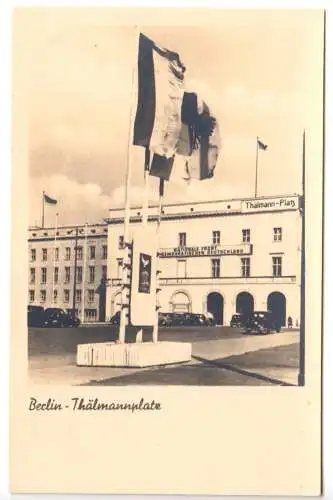 Ansichtskarte, Berlin Mitte, Thälmannplatz, Nationalrat der Nationalen Front, 1951