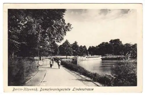 Ansichtskarte, Berlin Köpenick, Dampferanlegestelle Lindenstr., 1955