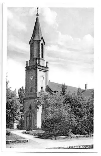 Ansichtskarte, Staßfurt, Kirche in Leopoldshall, 1958