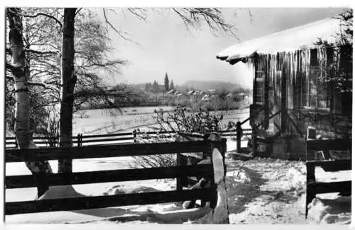 Ansichtskarte, Friedrichsbrunn Ostharz, winterliche Teilansicht, 1970