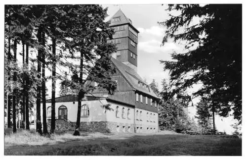 Ansichtskarte, Bärenstein Kr. Annaberg-Buchholz, Unterkunftshaus auf dem Bärenstein, 1960