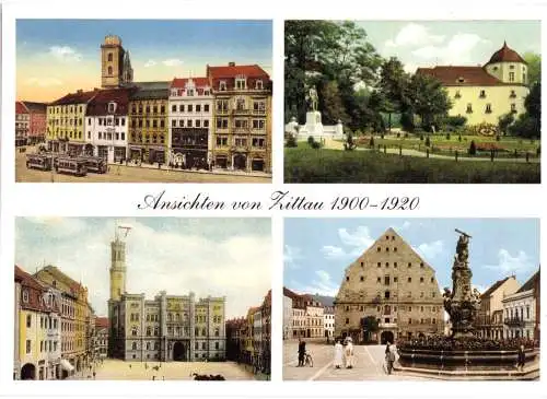 Ansichtskarte, Zittau, Stadtansichten 1900 - 1920, Reprint, um 2000