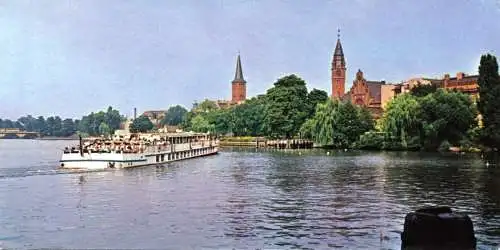 Ansichtskarte lang, Berlin Köpenick, Altstadt von der Spreeseite, 1972