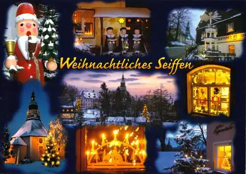 AK, Kurort Seiffen Erzgeb., Weihnachtliches Seiffen, acht Abb., um 2000