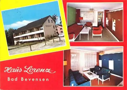 Ansichtskarte, Bad Bevensen, Ferien- und Appartementhaus Lorenz, drei Abb., 1981