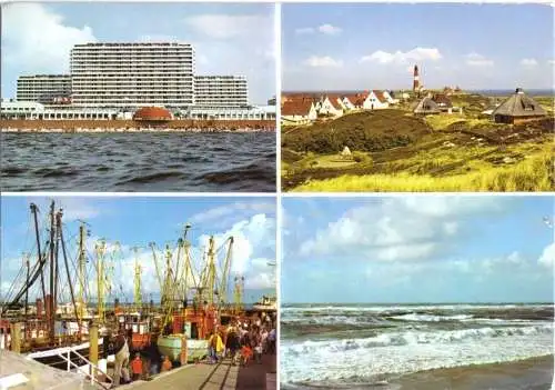 Ansichtskarte, Sylt, vier Abb., um 1977